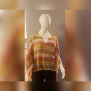 Wide Sleeve Sheer Tunic